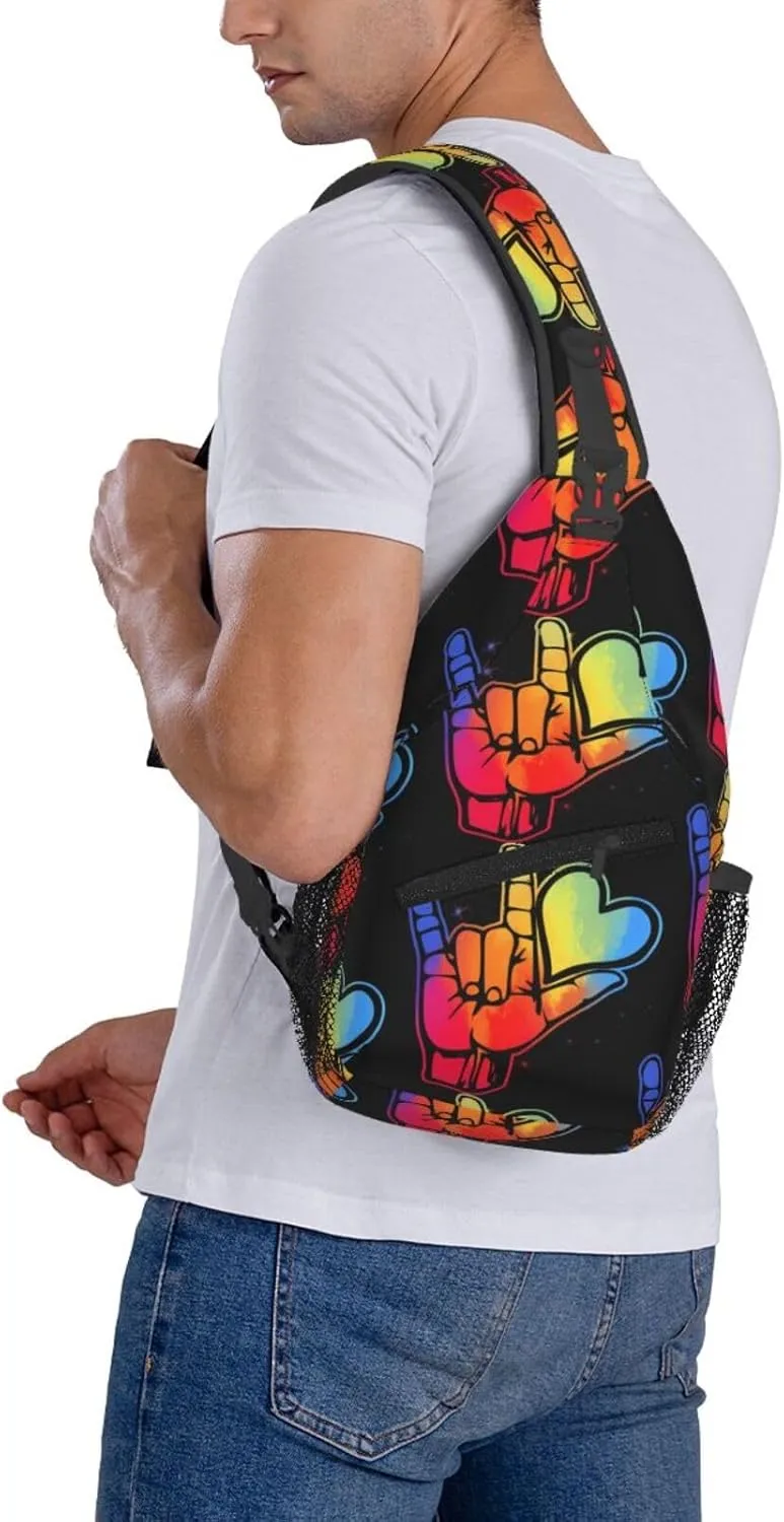 Chest Sling Bag Crossbody Shoulder Backpack Bag Gym Cycling Travel Hiking Daypack Cross Bag