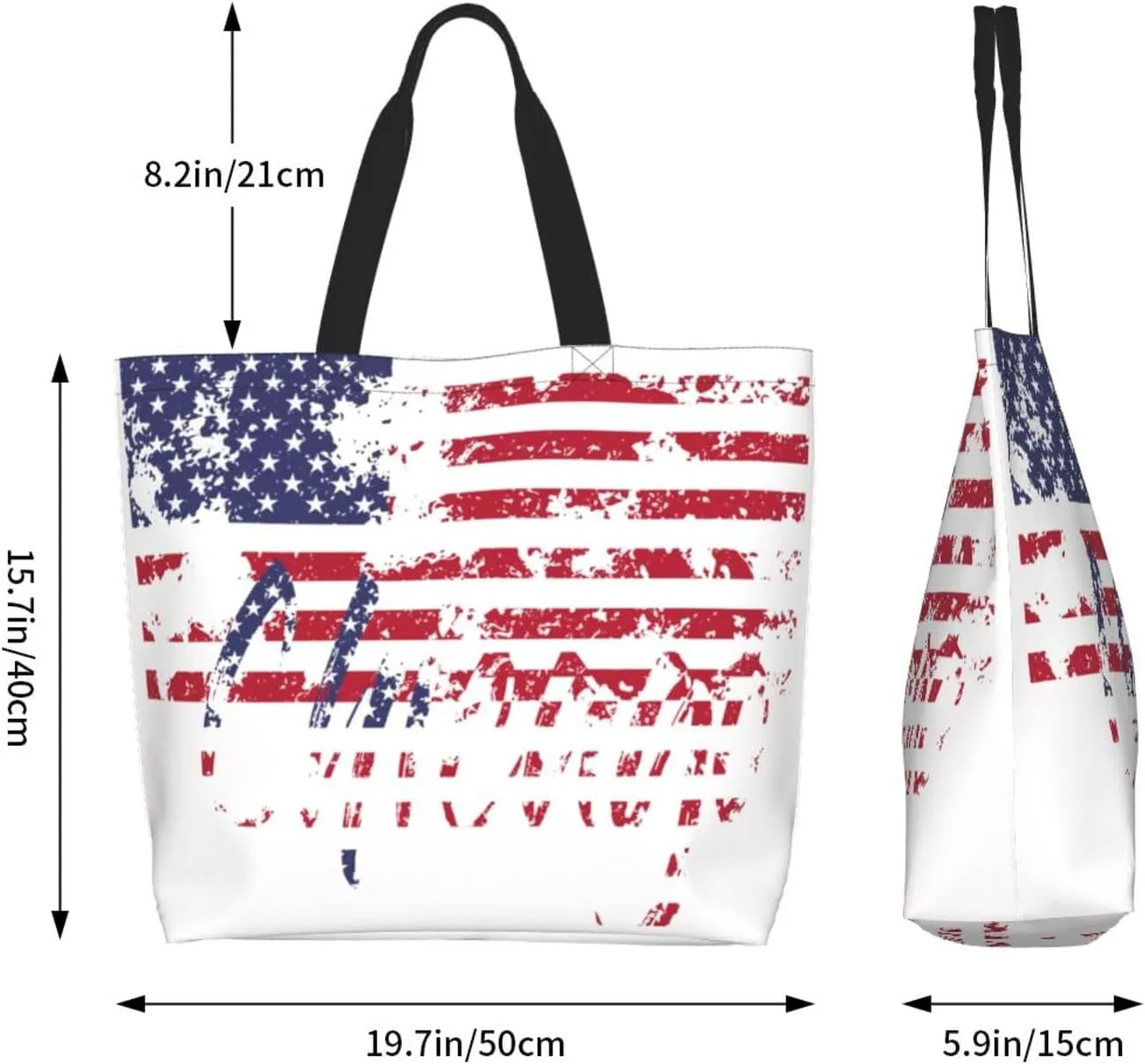 Chicago Canvas Tote Bag Chicago Flag Shoulder Bag Handbag Flag Casual Chicago Grocery Bags for Outdoors