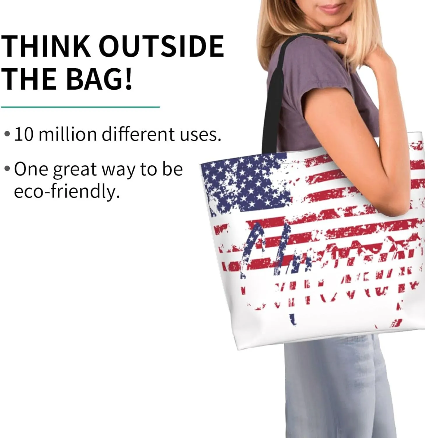 Chicago Canvas Tote Bag Chicago Flag Shoulder Bag Handbag Flag Casual Chicago Grocery Bags for Outdoors