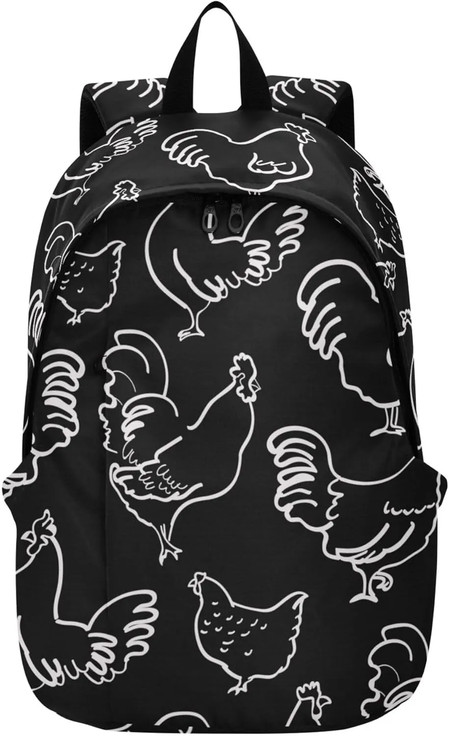 Chicken Rooster Laptop Backpack Travel Hiking Camping Work Computer Back Packs Book Bags for Women Men