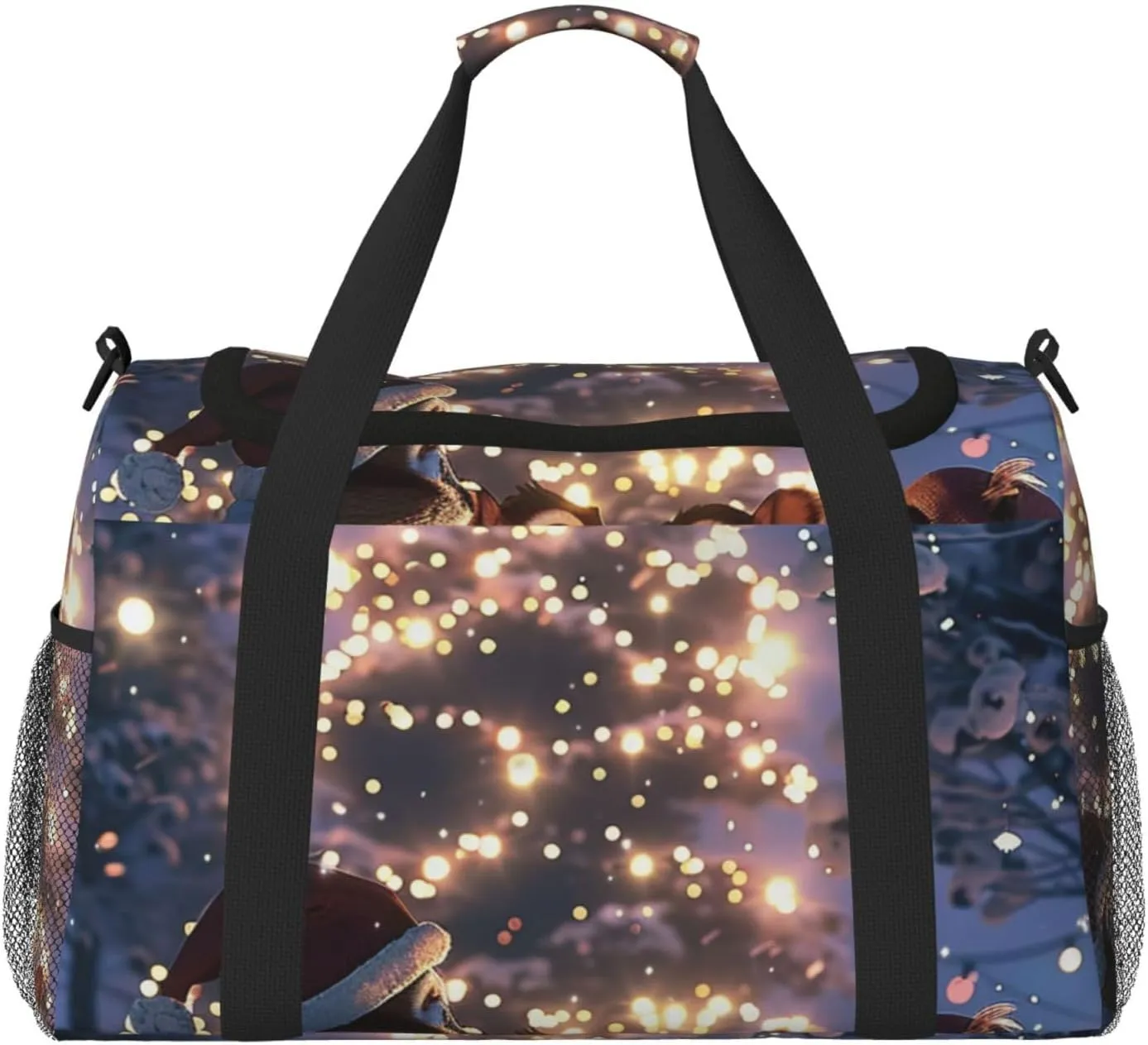 Christmas Chipmunks Party Travel Duffel Bag Tote Bag Sports Gym Bag For Women And Men