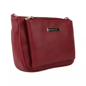 Classic Brown PU Leather Sling Bag – Everyday Chic (Reddish Brown)