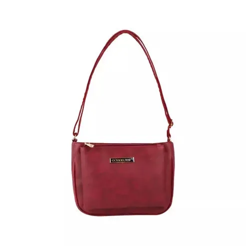 Classic Brown PU Leather Sling Bag – Everyday Chic (Reddish Brown)