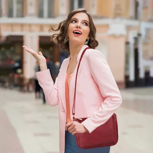 Classic Brown PU Leather Sling Bag – Everyday Chic (Reddish Brown)