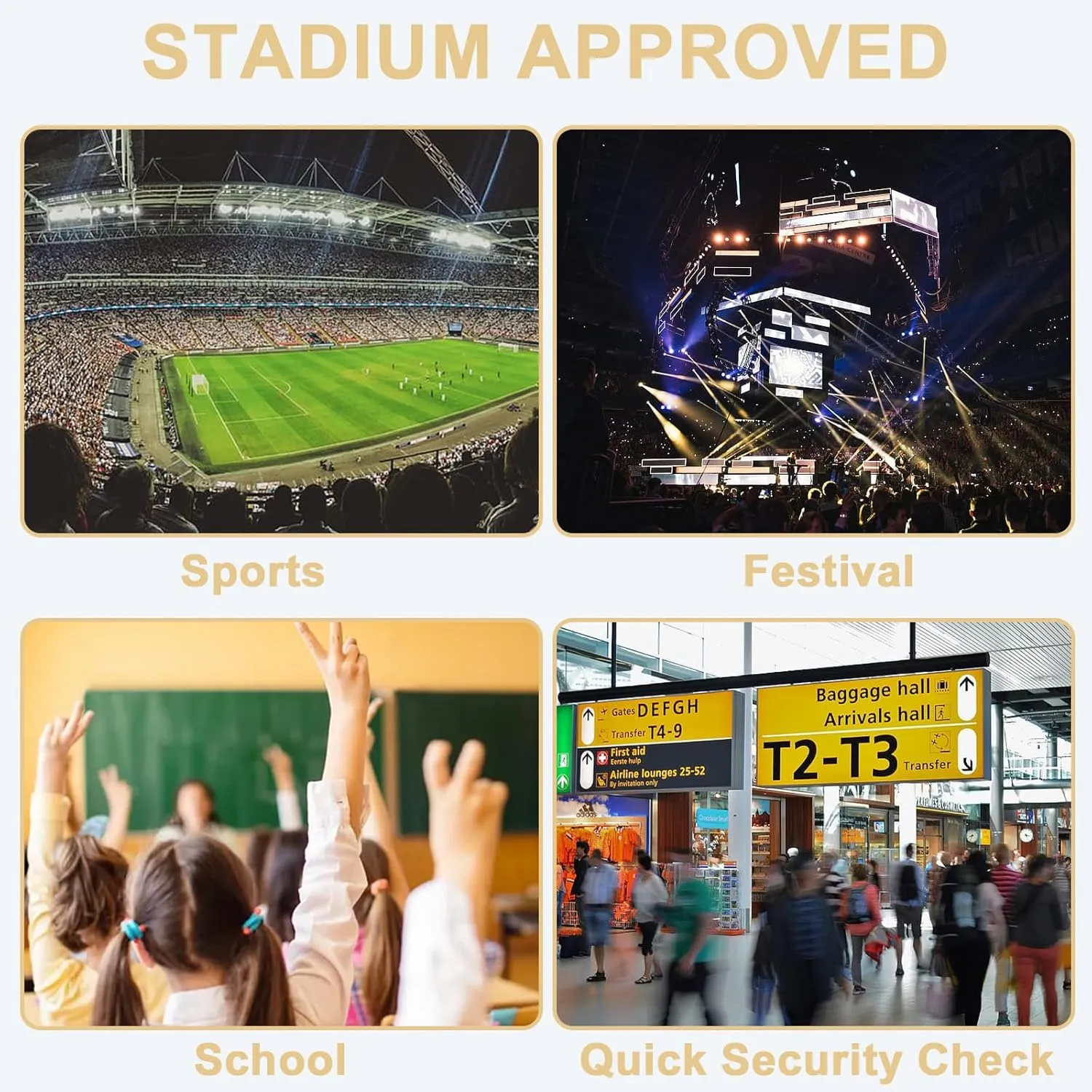 Clear Mini Backpack Stadium Approved 12x12x6 Small Transparent Backpacks Plastic See Through Bag for Work Festival Security Travel