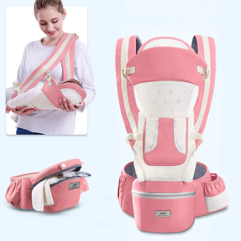 Clever Ergonomic Baby Carrier – 9-in-1 Hip seat Backpack Wrap 🌿👜
