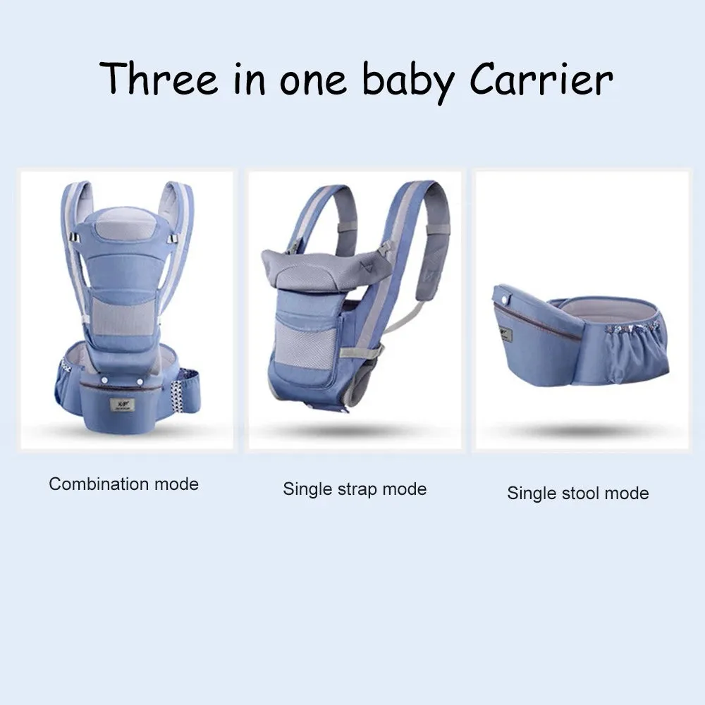 Clever Ergonomic Baby Carrier – 9-in-1 Hip seat Backpack Wrap 🌿👜