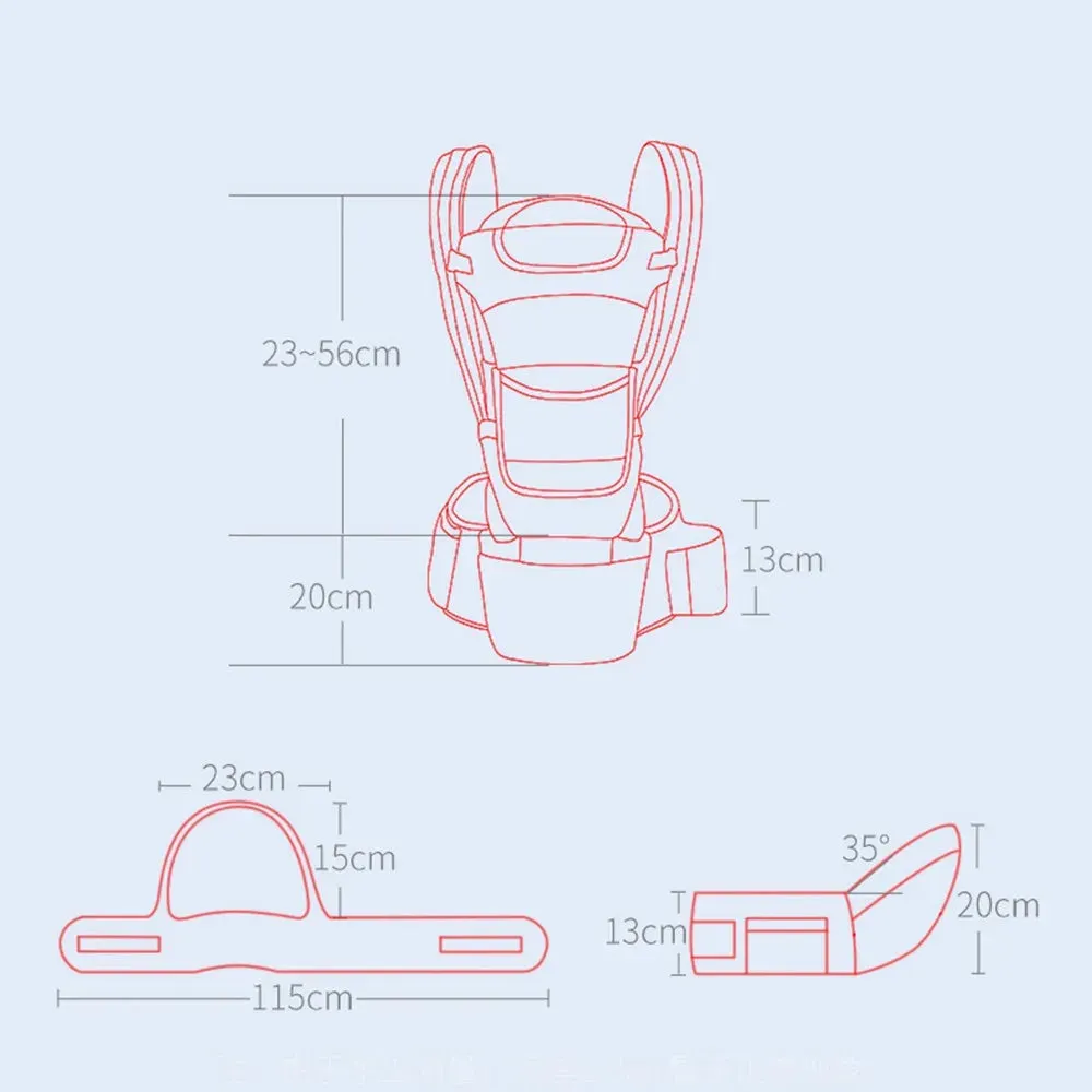Clever Ergonomic Baby Carrier – 9-in-1 Hip seat Backpack Wrap 🌿👜