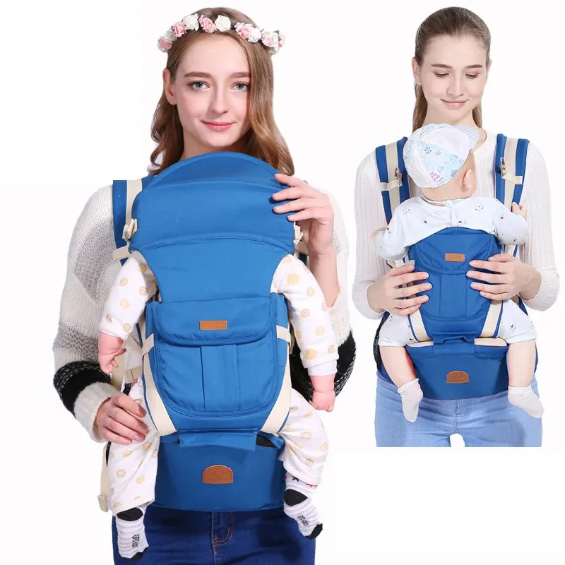 Clever Ergonomic Baby Carrier – 9-in-1 Hip seat Backpack Wrap 🌿👜