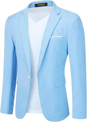 Cloudstyle Men's Suit Jacket One Button Slim Fit Sport Coat Business Daily Blazer