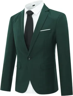 Cloudstyle Men's Suit Jacket One Button Slim Fit Sport Coat Business Daily Blazer
