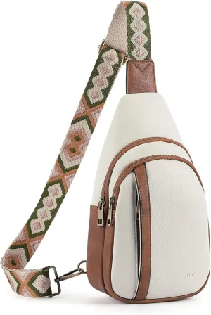 CLUCI Crossbody Bags for Women - Sling Backpack Travel Bag in Leather