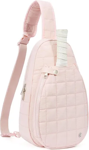 CLUCI Pickleball Bag for Women, Quilted Crossbody Bags for Women Men, Puffer Travel Sling Bag