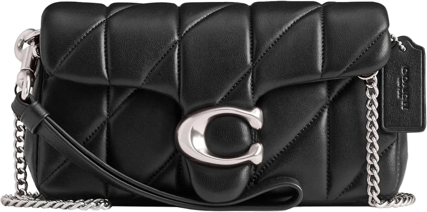 Coach Women's Quilted Pillow Leather Tabby Wristlet with Chain