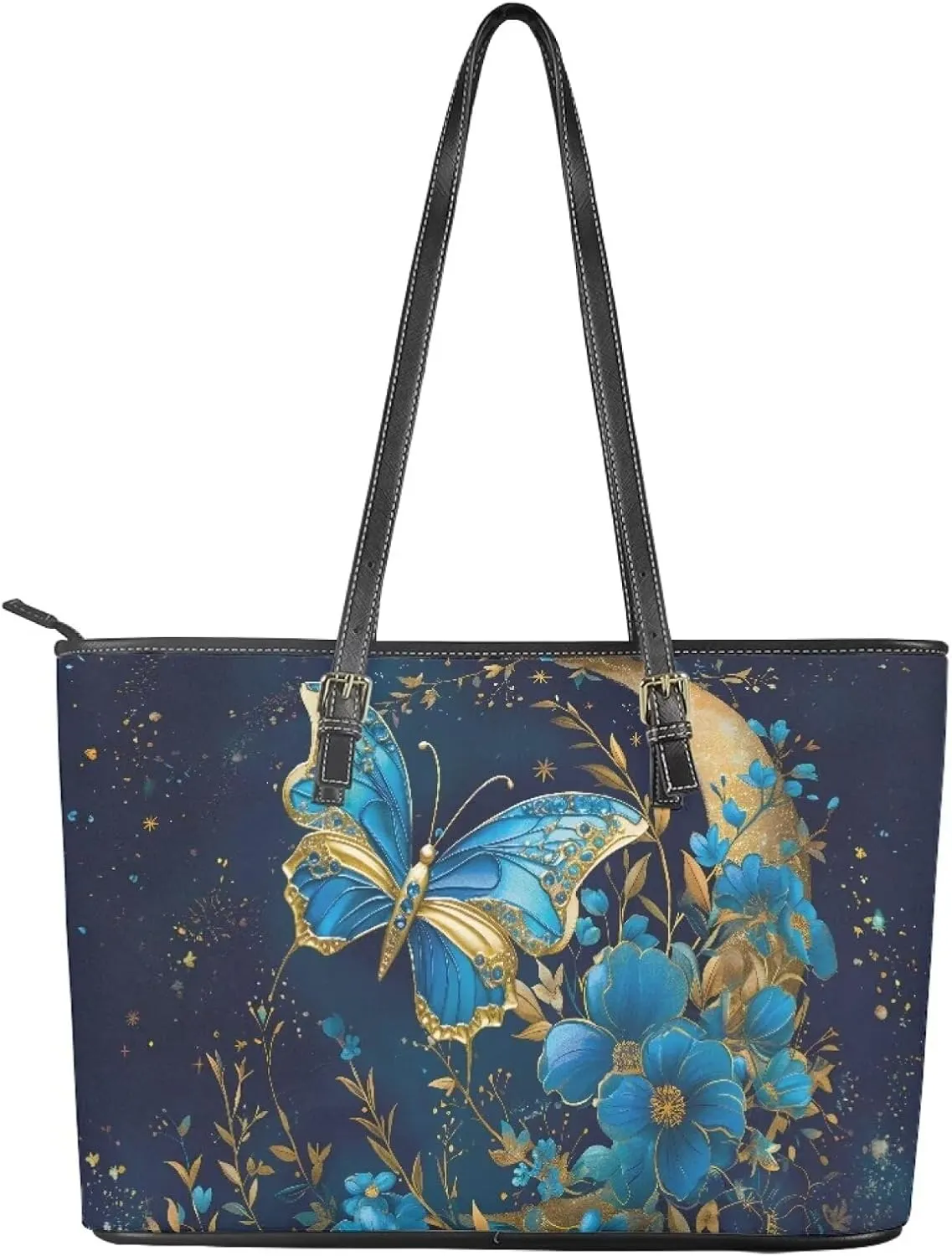 Coldinair Leather Tote Bag for Women with Zipper Large Shoulder Tote Bag Shopping Casual Travel Bag Handbag Purse