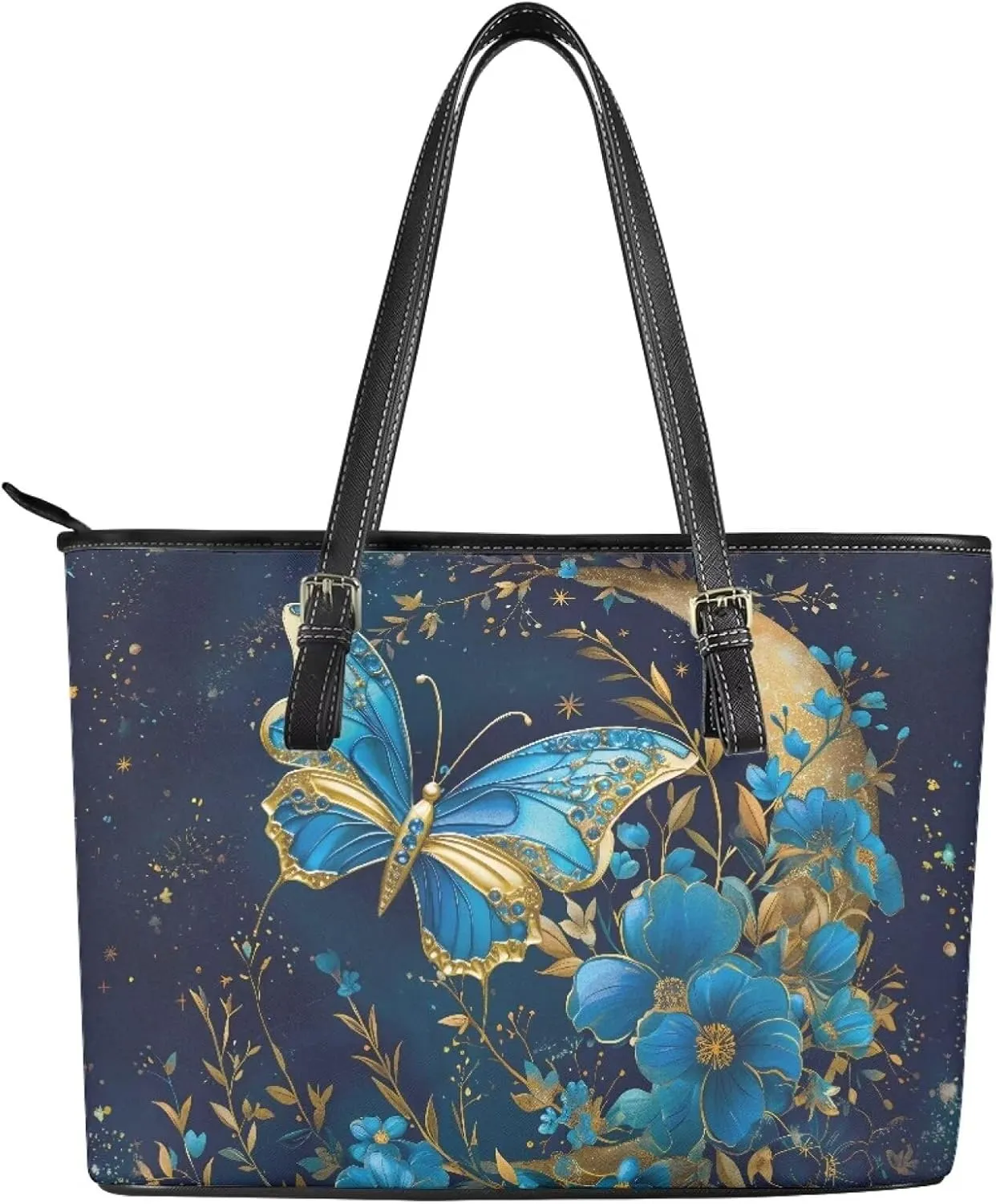 Coldinair Leather Tote Bag for Women with Zipper Large Shoulder Tote Bag Shopping Casual Travel Bag Handbag Purse