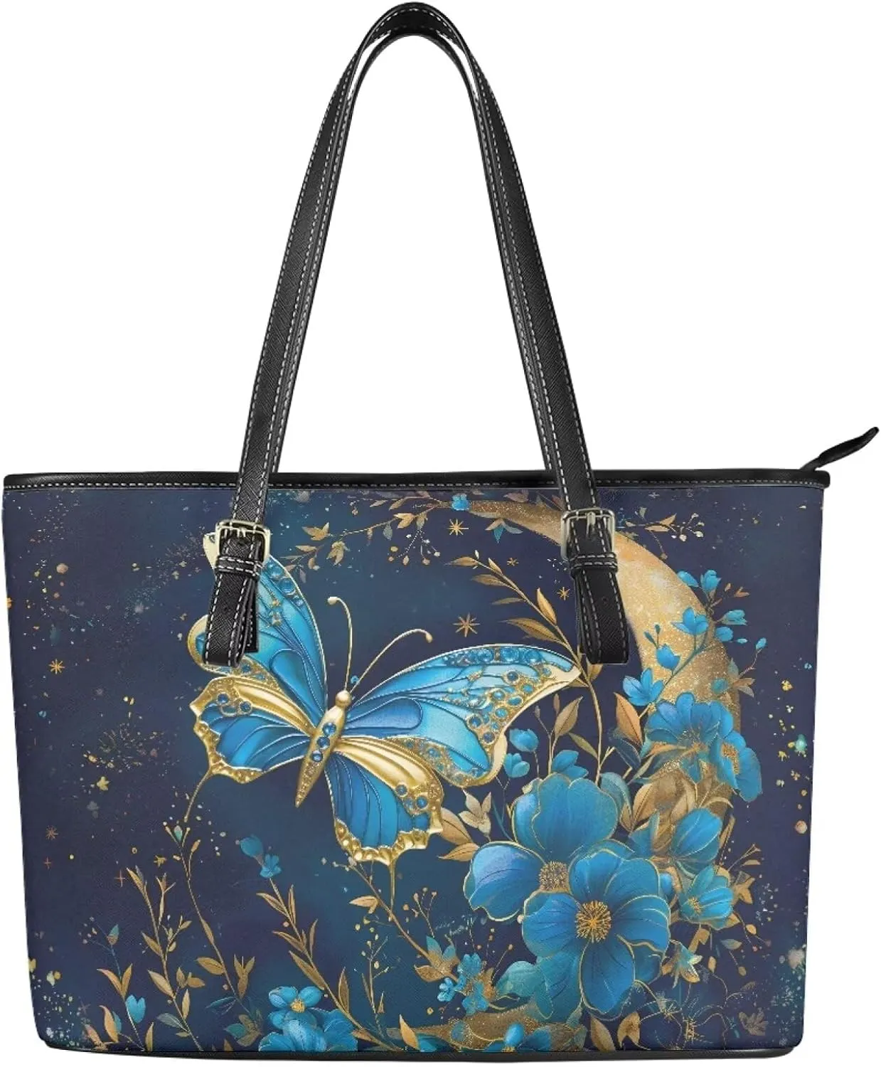 Coldinair Leather Tote Bag for Women with Zipper Large Shoulder Tote Bag Shopping Casual Travel Bag Handbag Purse