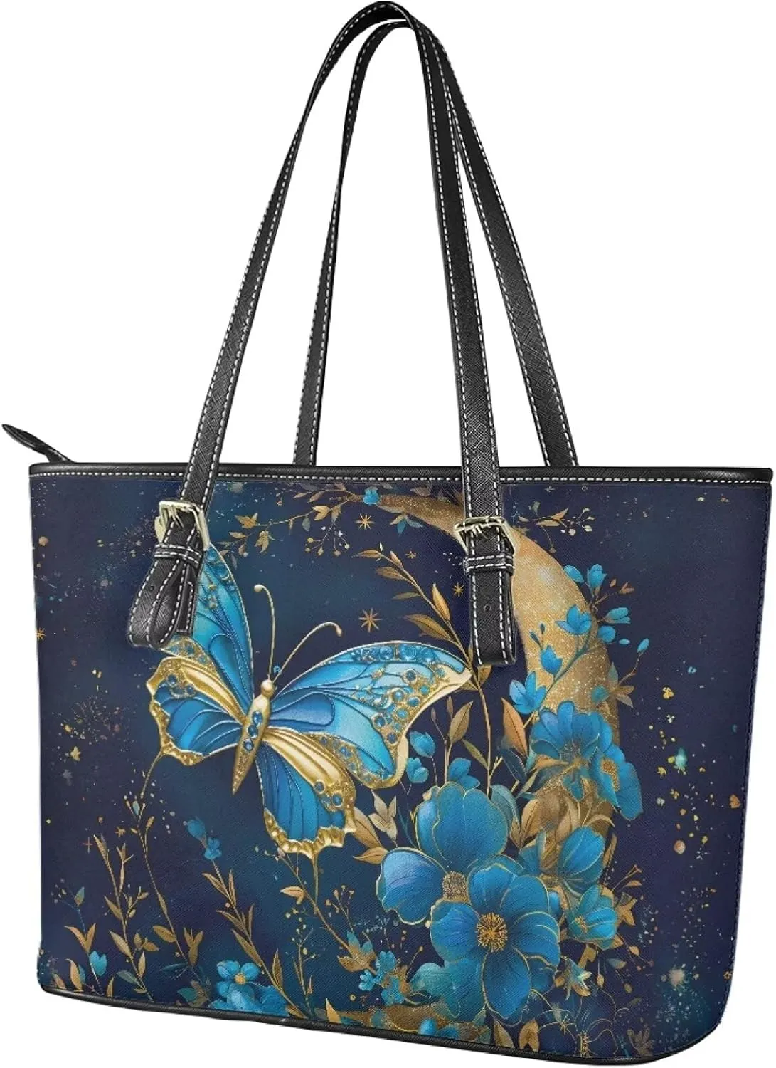 Coldinair Leather Tote Bag for Women with Zipper Large Shoulder Tote Bag Shopping Casual Travel Bag Handbag Purse