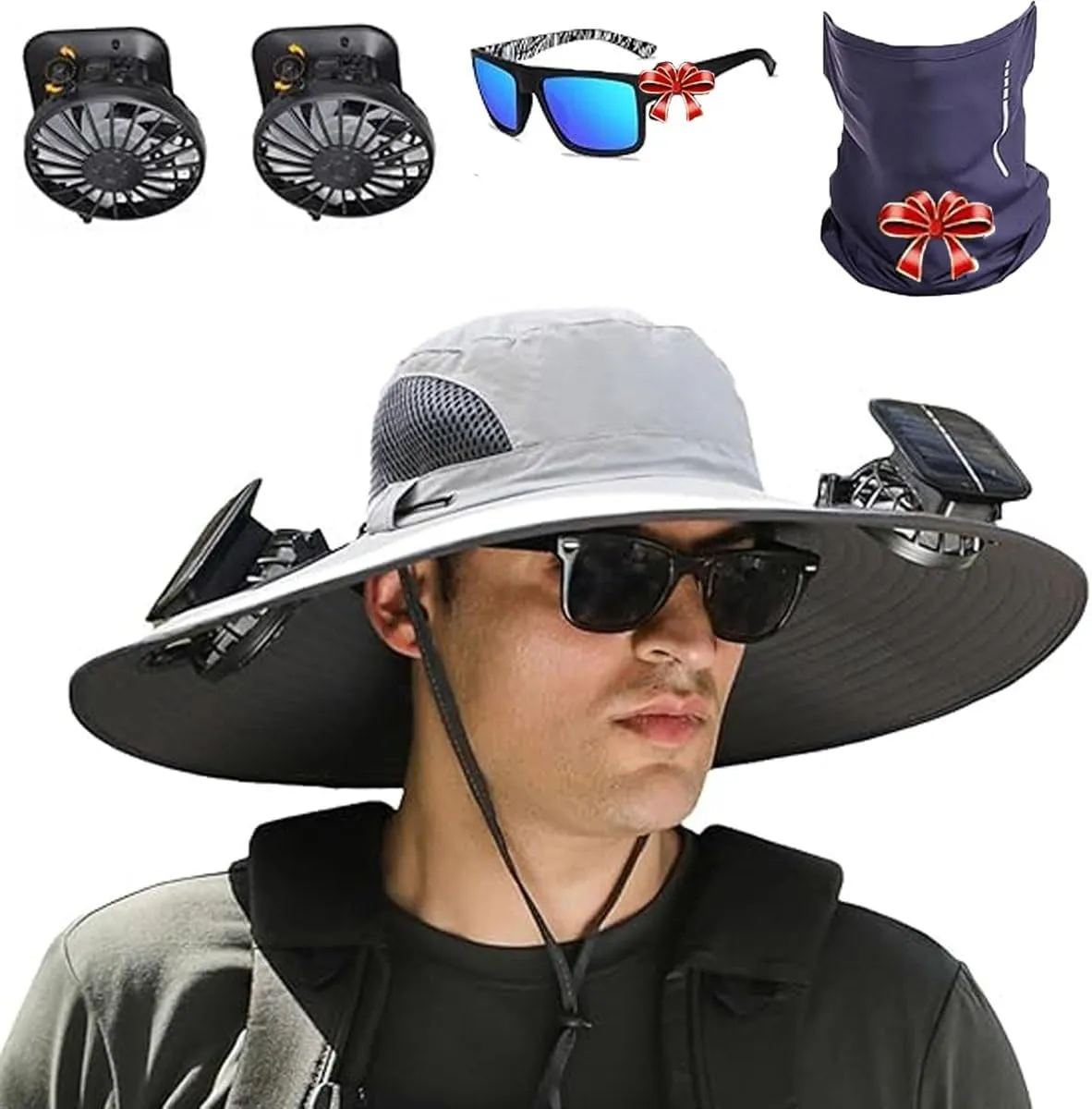 Colitt - Fishing Hat with Built in Fan, Colitt Fishing Hat, USB & Solar Powered Fans, Waterproof Removable