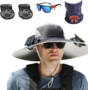 Colitt - Fishing Hat with Built in Fan, Colitt Fishing Hat, USB & Solar Powered Fans, Waterproof Removable