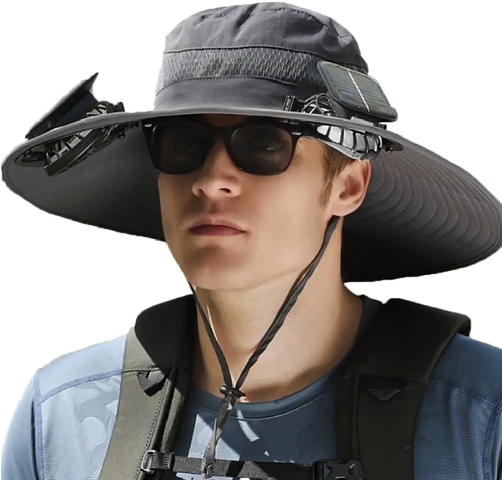 Collit Fishing Hat,Collit- Fishing Hat with Built in Fan,Upf50  Collit Wide Brim Solar Fan Hat Outdoor Fishing