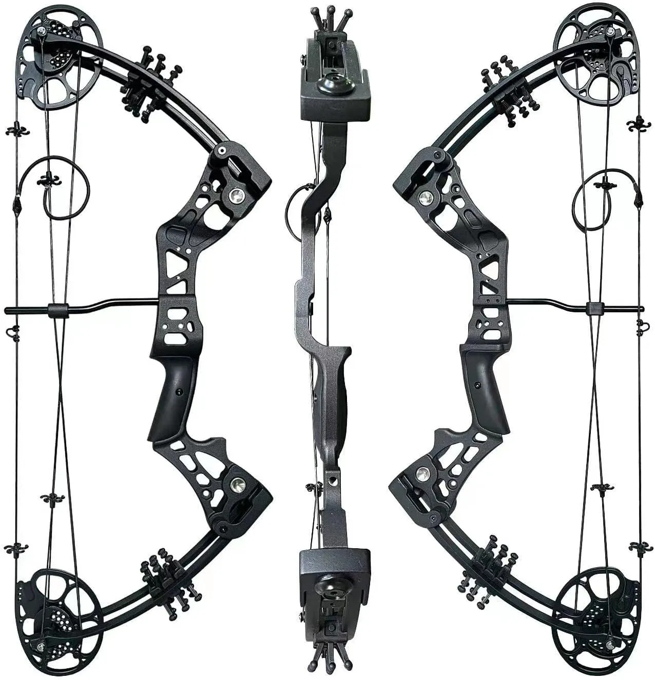Compound Bow Set 15-45lbs for Pull Beginner and Teens Right Handed Adjustable 18"-29" Draw Length, 320 FPS Speed, Hunting Bow Archery Set New 2024