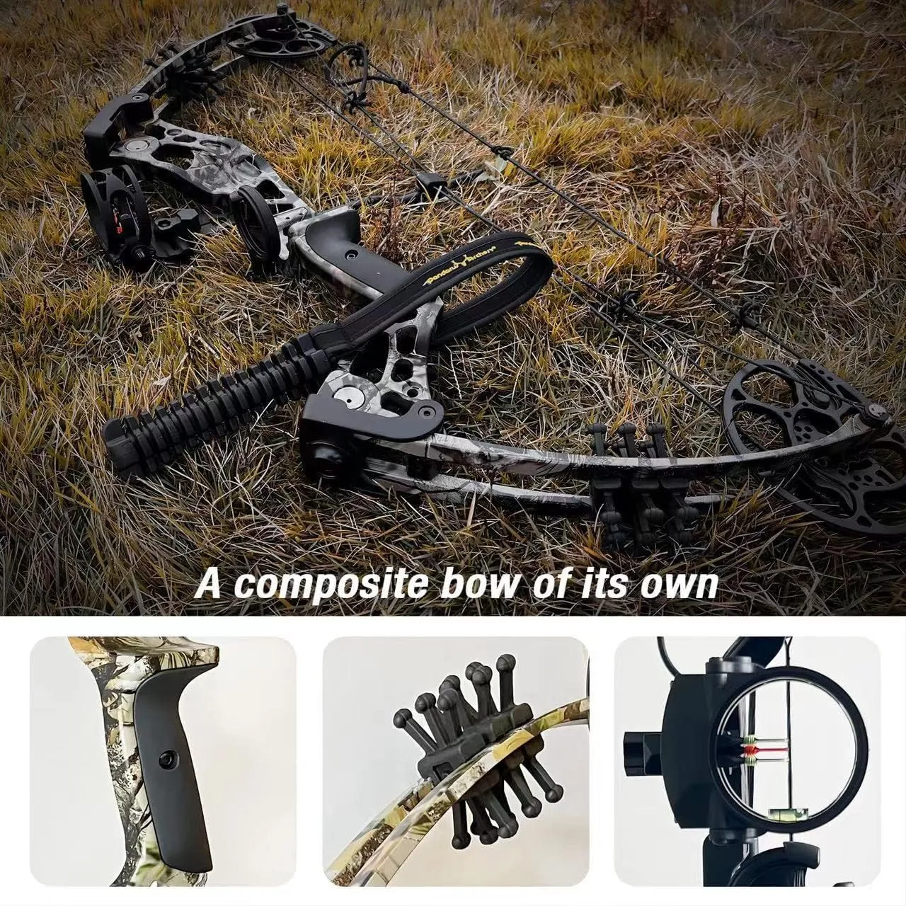 Compound Bow Set 15-45lbs for Pull Beginner and Teens Right Handed Adjustable 18"-29" Draw Length, 320 FPS Speed, Hunting Bow Archery Set New 2024