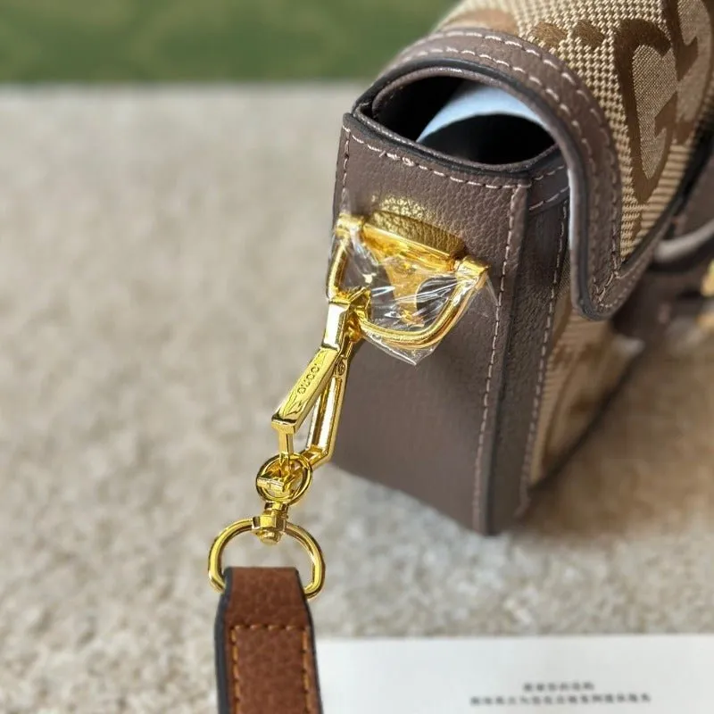 Connected Shipping updates Brown ESMEE Bag Shoulder Horsebit - 1955 GG Jumbo