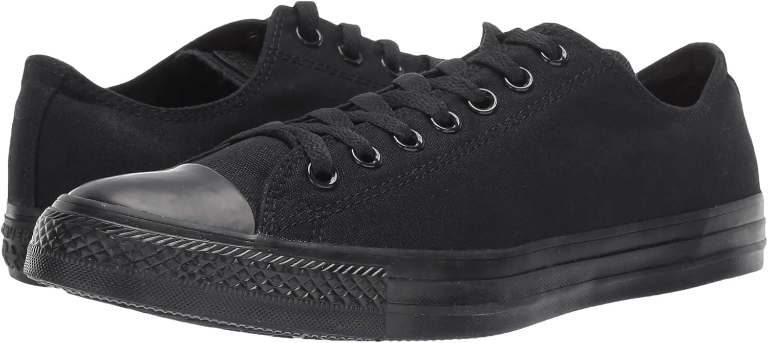 Converse Women's Low-Top, Black Black Canvas, .11 M US Women / .9 M US Men