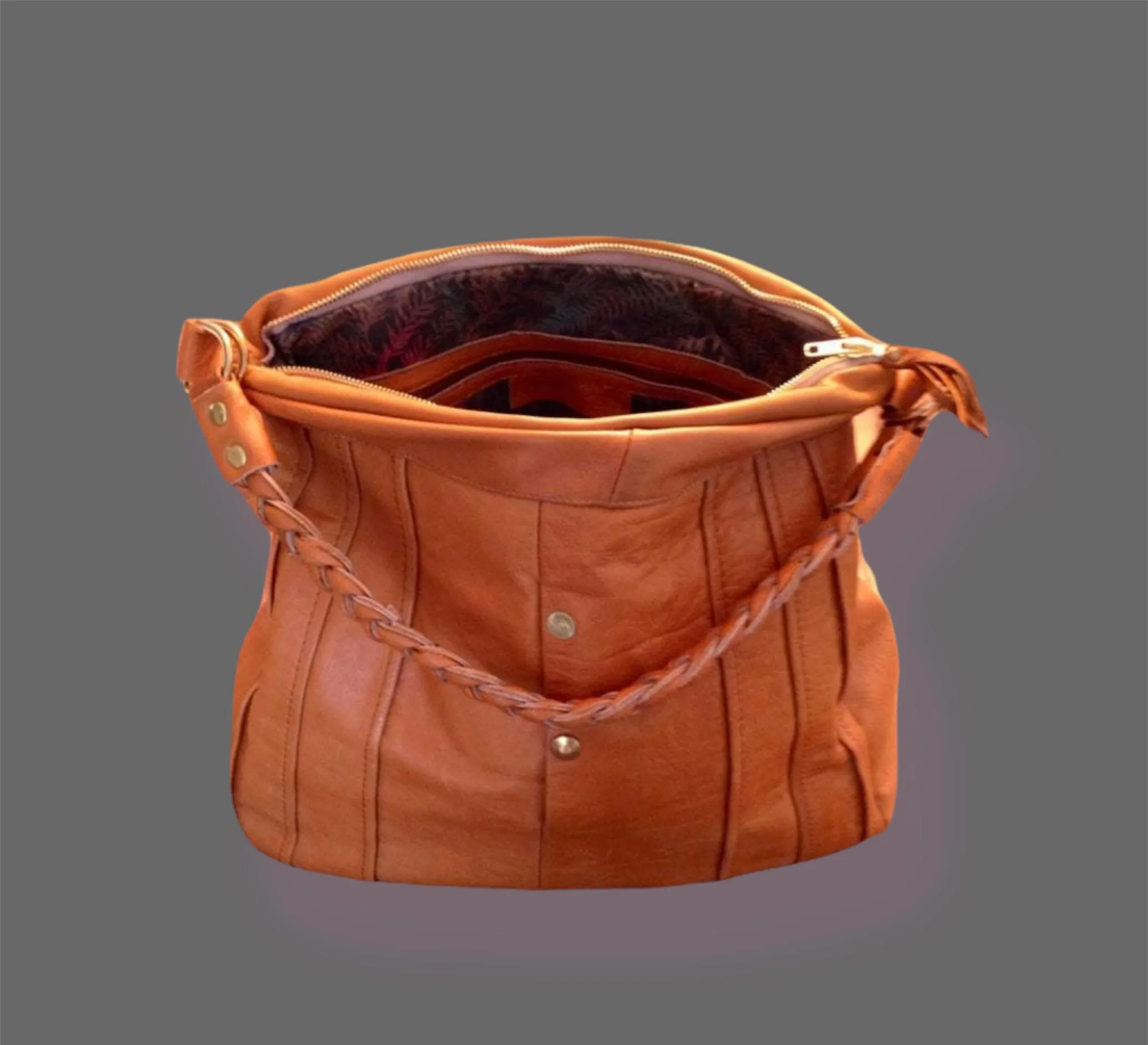 Convertible Day Bag with Braided Handle
