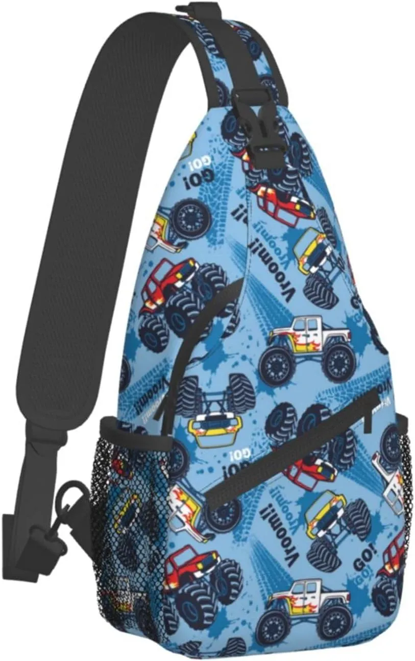 Cool Trucks Sling Backpack Chest Bag Crossbody Shoulder Bag Gym Cycling Travel Hiking Daypack For Men Women