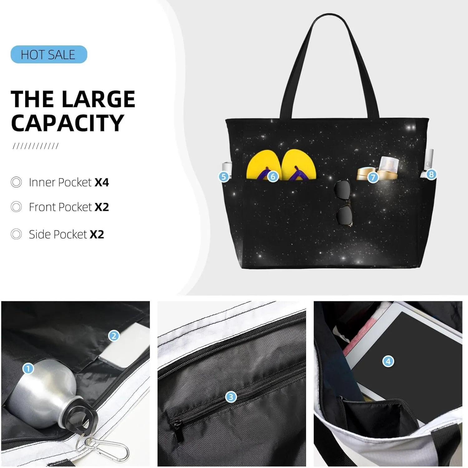 Cosmic saturn portable travel bag large capacity luggage bag beach bag dry and wet separation gym bag lightweight