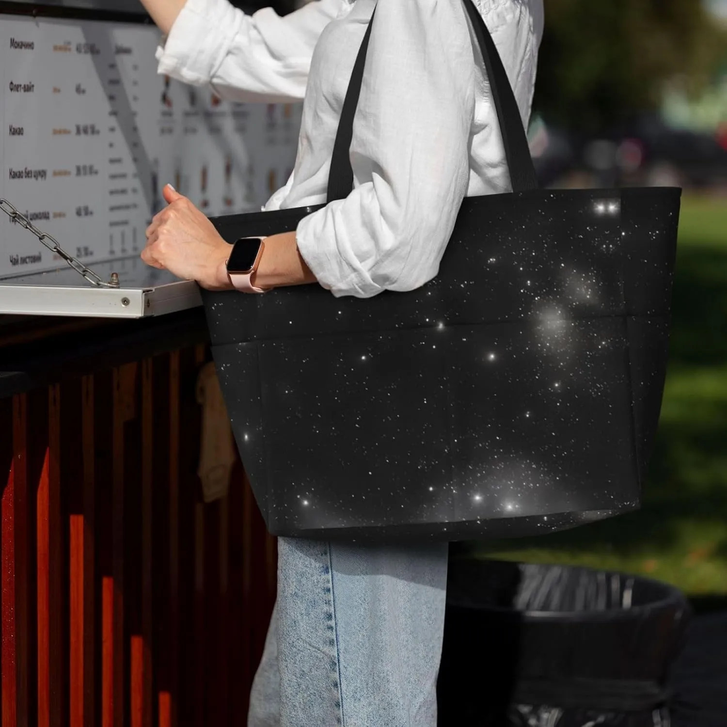 Cosmic saturn portable travel bag large capacity luggage bag beach bag dry and wet separation gym bag lightweight