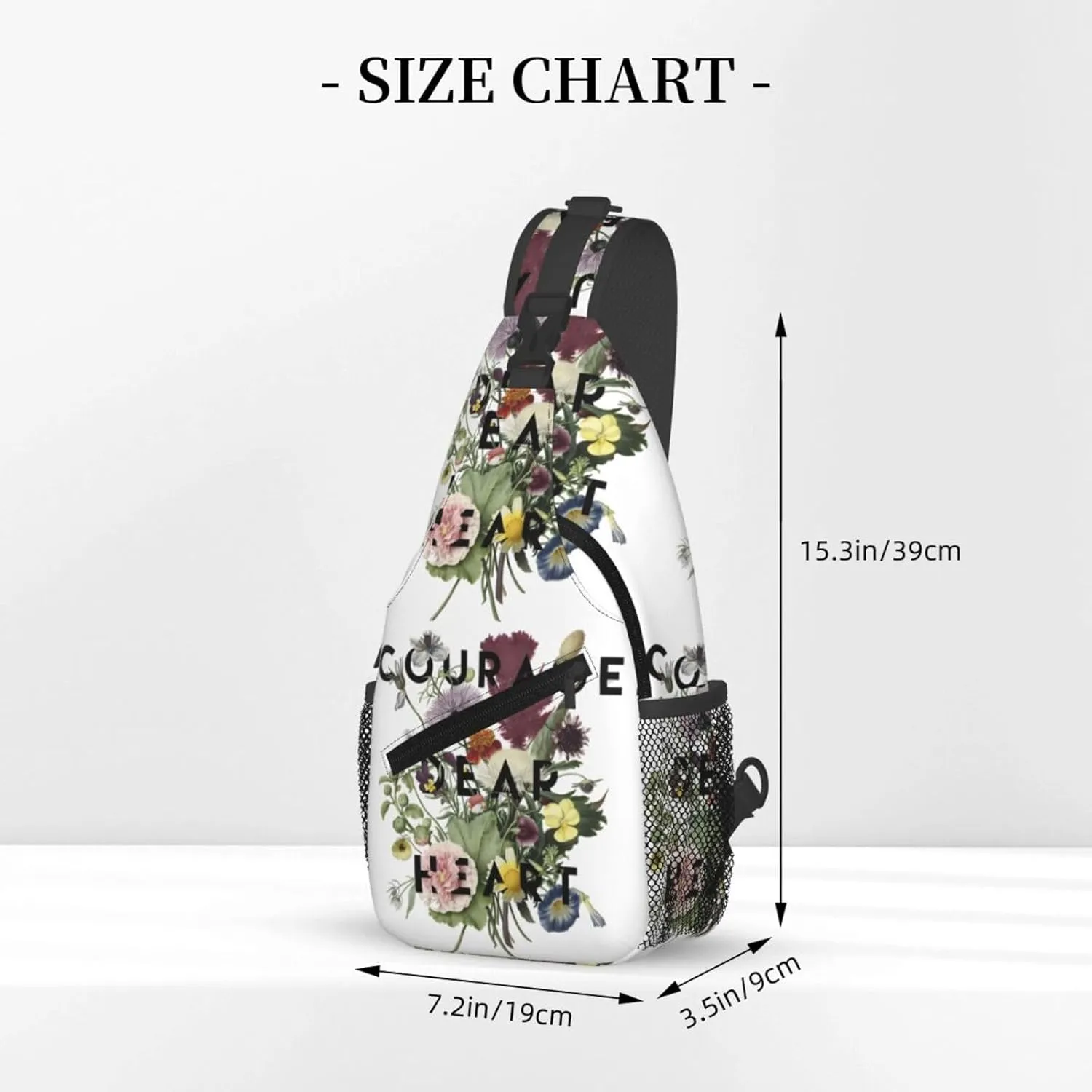 Courage Chest Sling Bag Crossbody Shoulder Backpack Bag Gym Cycling Daypack Travel Hiking Cross Bag
