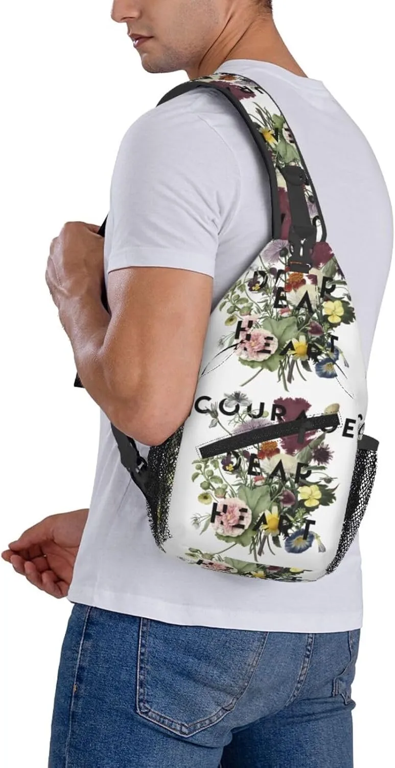 Courage Chest Sling Bag Crossbody Shoulder Backpack Bag Gym Cycling Daypack Travel Hiking Cross Bag