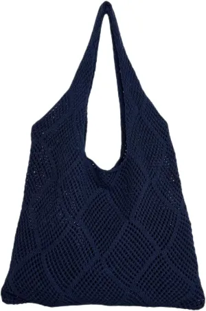 Crochet Mesh Beach Tote Bag Shoulder Bag Handbags Knitting Hollow Summer Bag Hobo Bag Aesthetic