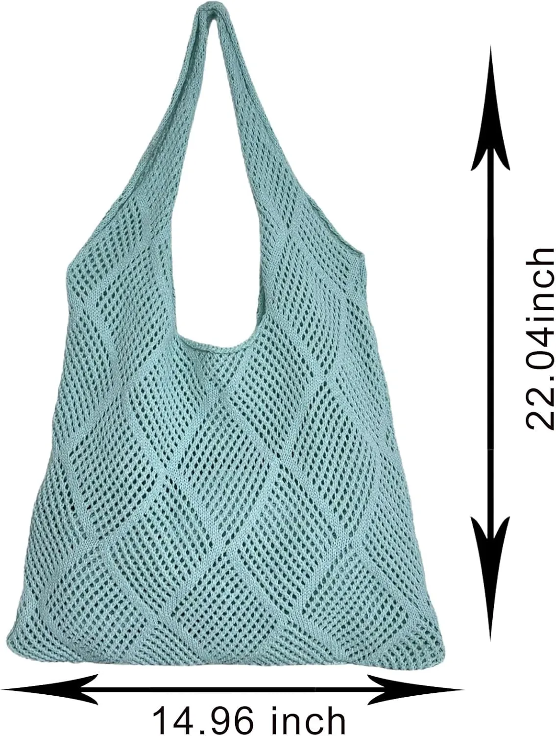 Crochet Mesh Beach Tote Bag Shoulder Bag Handbags Knitting Hollow Summer Bag Hobo Bag Aesthetic