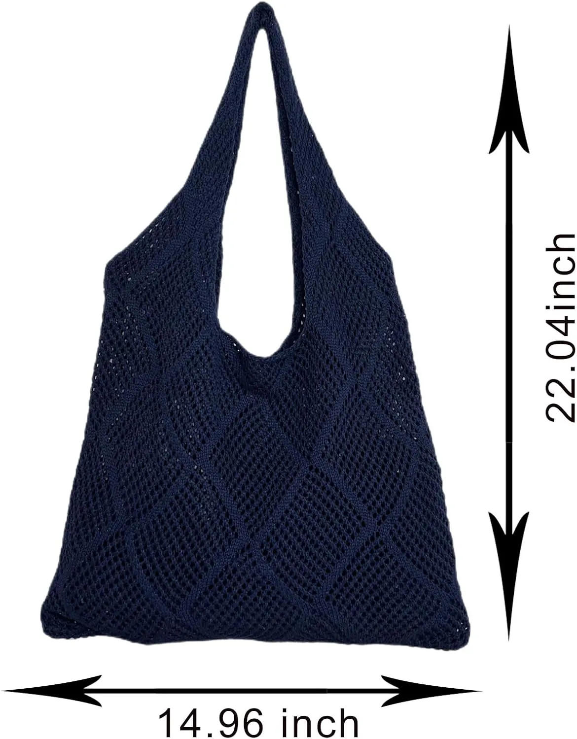 Crochet Mesh Beach Tote Bag Shoulder Bag Handbags Knitting Hollow Summer Bag Hobo Bag Aesthetic