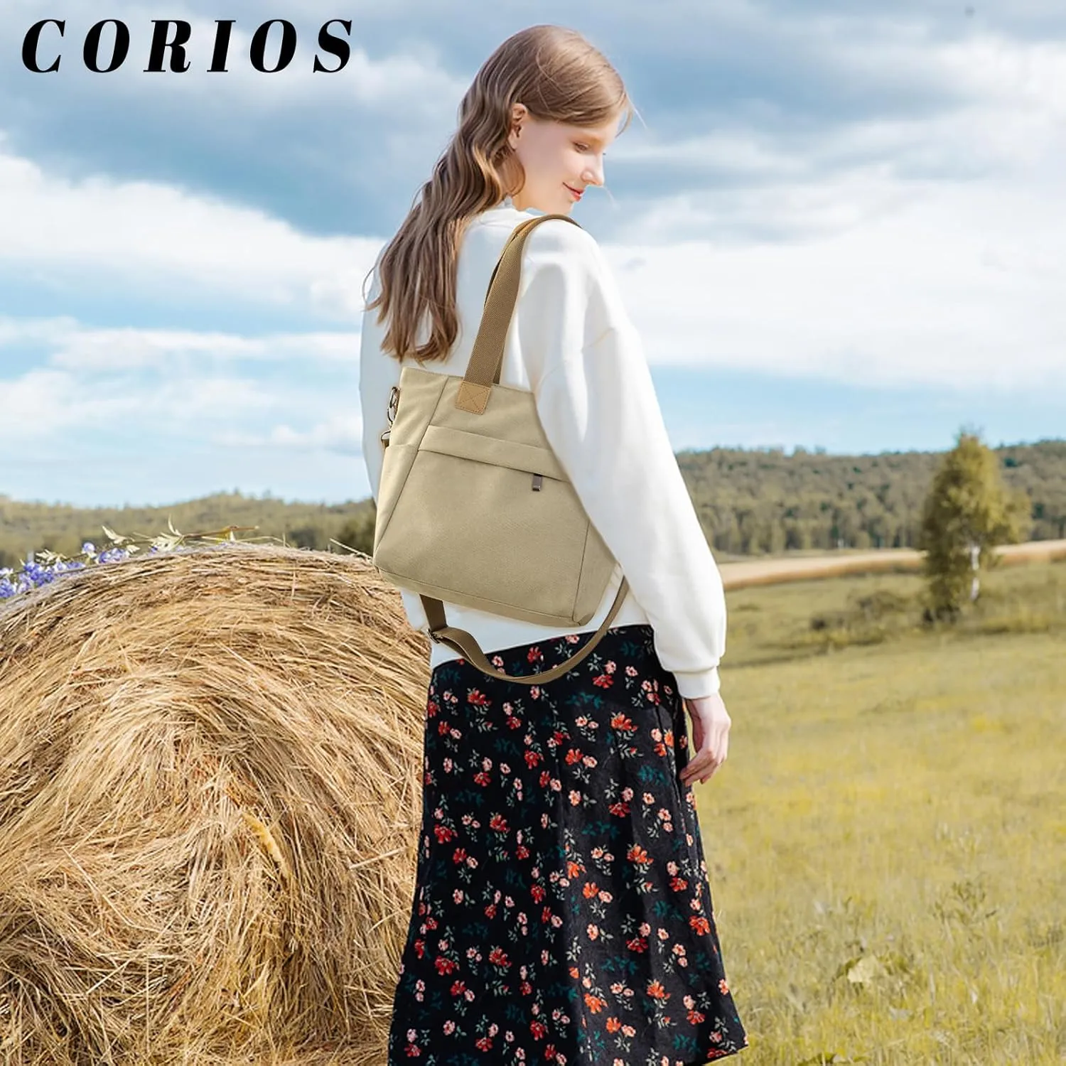Crossbody Bag for Women Canvas Handbag Casual Top Handle Bag Large Shoulder Bag Tote Bag Satchel Bag