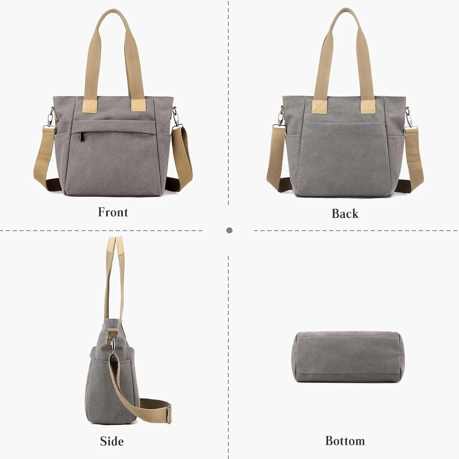 Crossbody Bag for Women Canvas Handbag Casual Top Handle Bag Large Shoulder Bag Tote Bag Satchel Bag