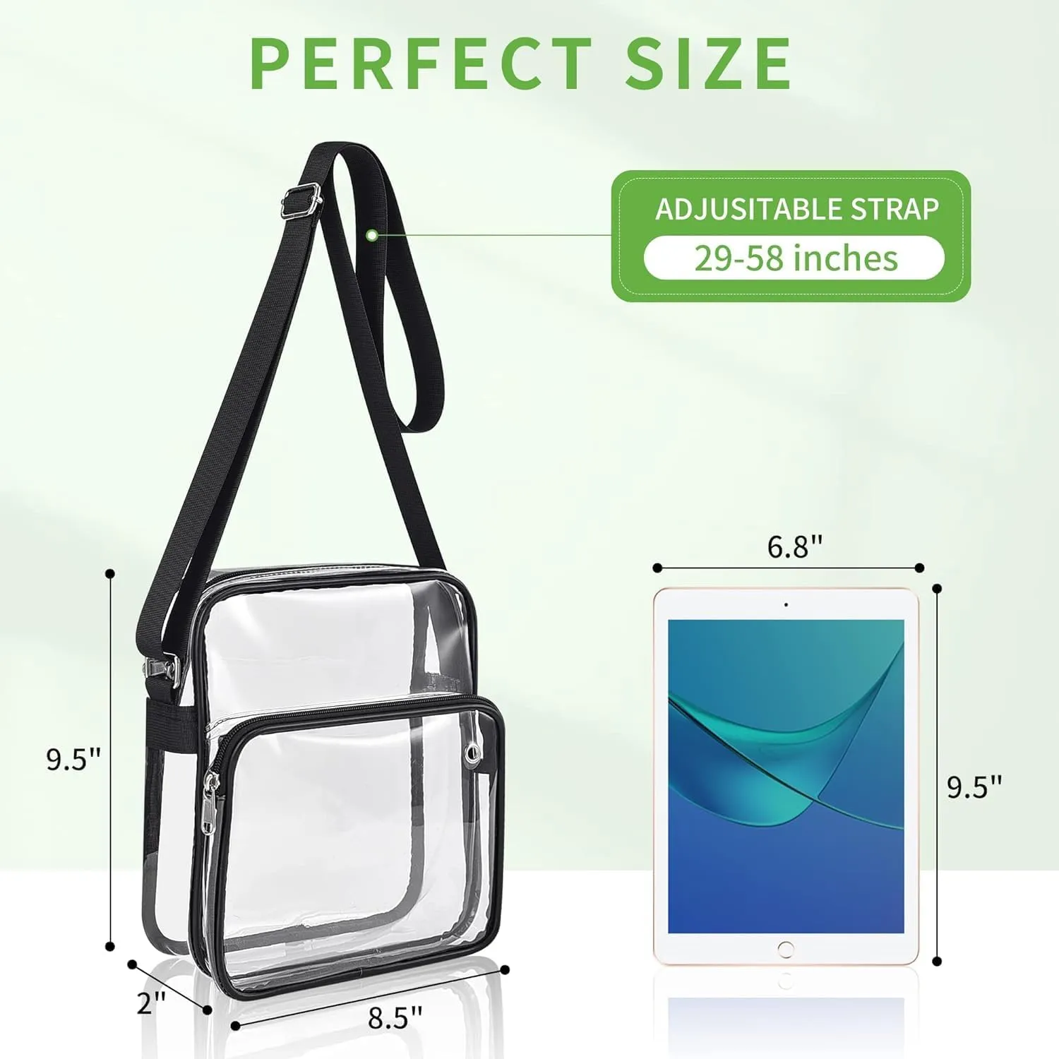 Crossbody Bag for Women Man, Lightweight Sling Bag for Travel Hiking Cycling, Anti-theft Crossbody Shoulder Bag Black
