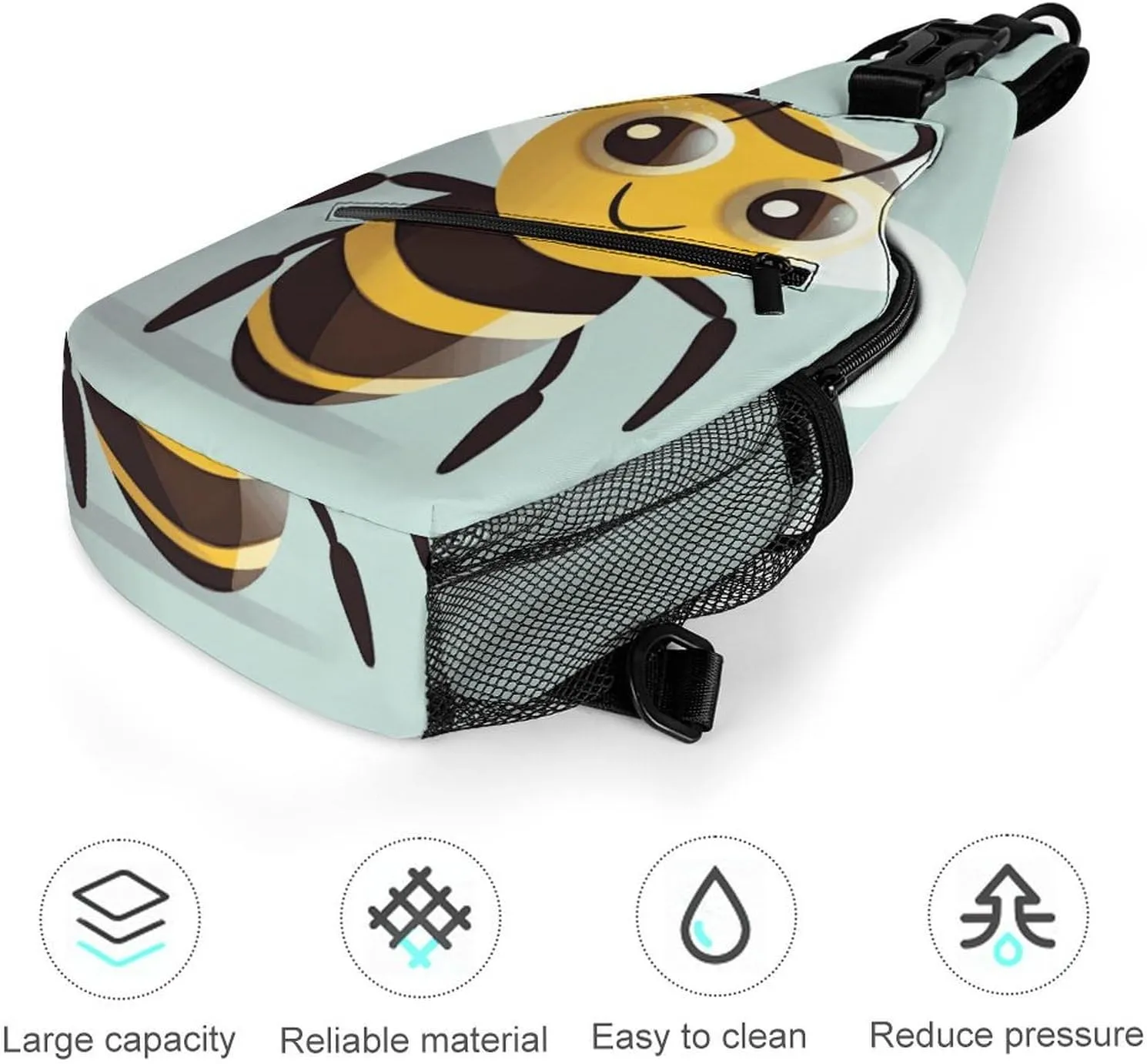 Crossbody Bag for Women Men Chest Bag Cartoon Alpaca Cute Animal Sling Bag Crossbody Shoulder Bag Sling Backpack