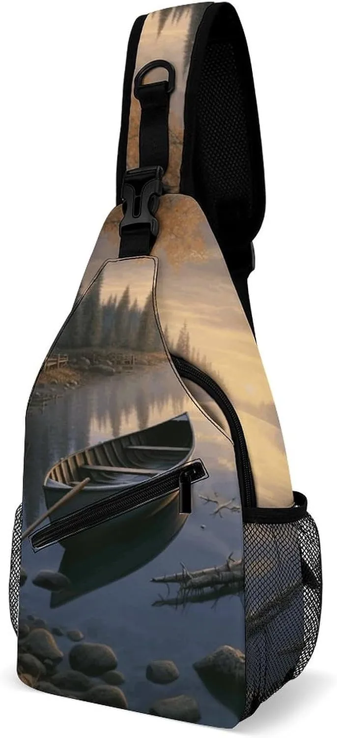 Crossbody Bag for Women Men Chest Bag Cartoon Alpaca Cute Animal Sling Bag Crossbody Shoulder Bag Sling Backpack