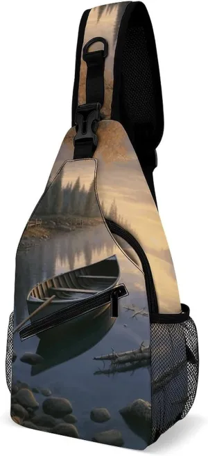 Crossbody Bag for Women Men Chest Bag Cartoon Alpaca Cute Animal Sling Bag Crossbody Shoulder Bag Sling Backpack