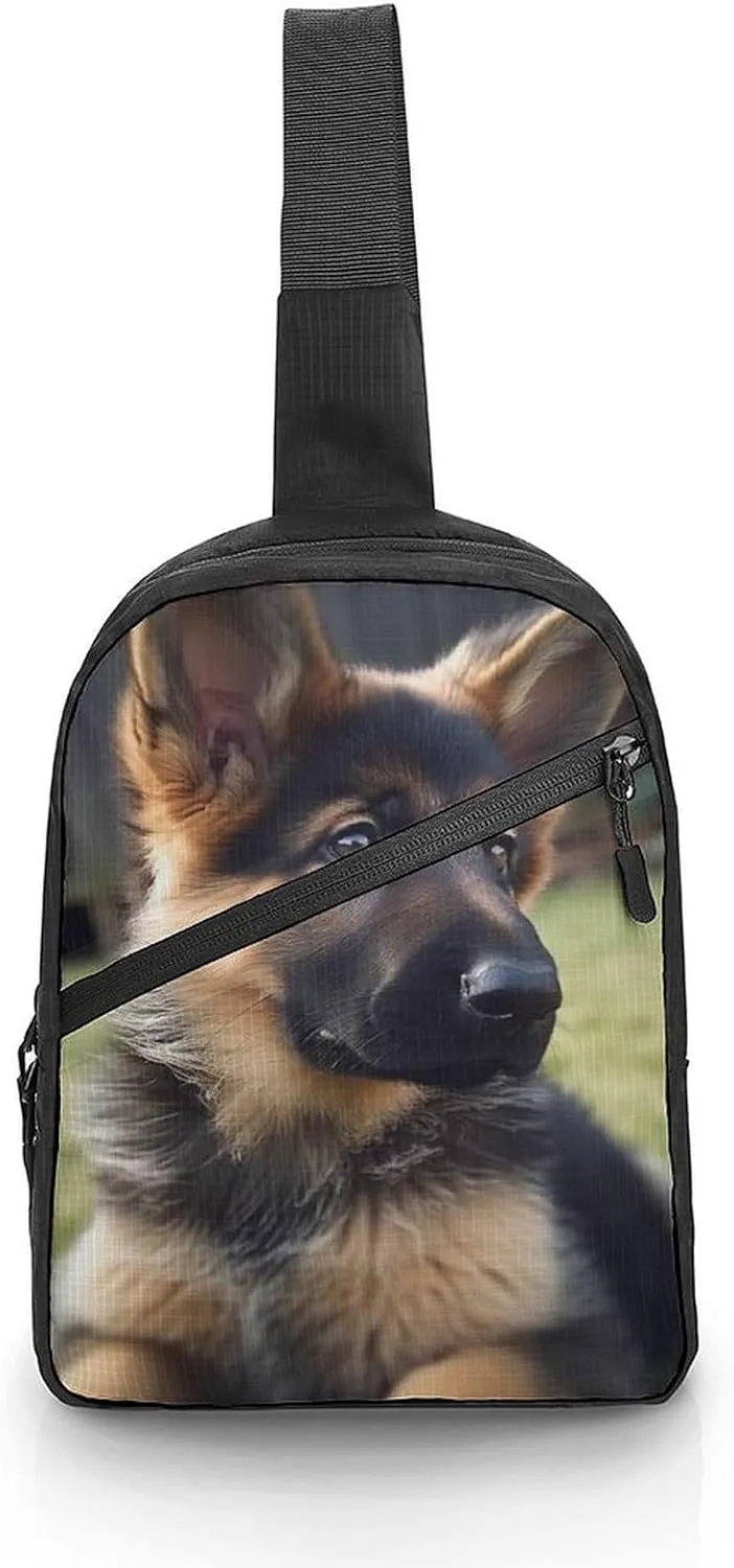 Crossbody Bag for Women Men Chest Bag Gray Animals Sling Bag Crossbody Shoulder Bag Sling Backpack