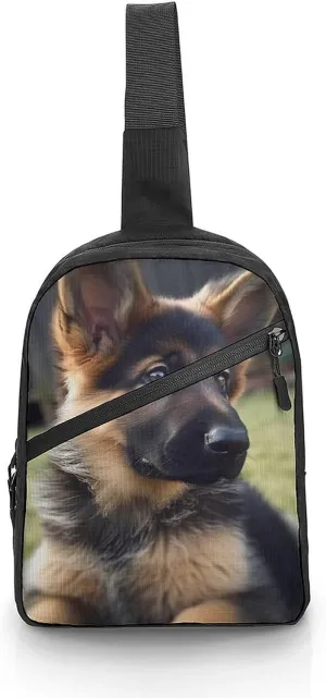Crossbody Bag for Women Men Chest Bag Gray Animals Sling Bag Crossbody Shoulder Bag Sling Backpack