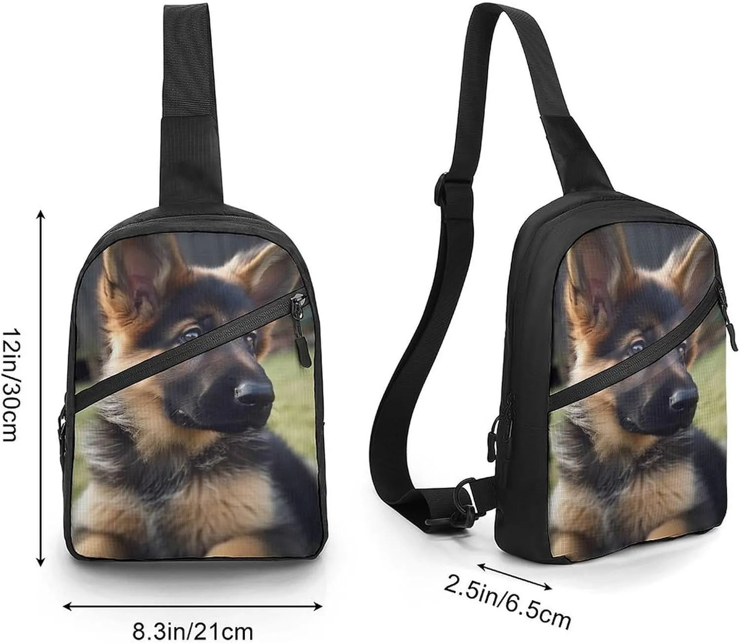 Crossbody Bag for Women Men Chest Bag Gray Animals Sling Bag Crossbody Shoulder Bag Sling Backpack