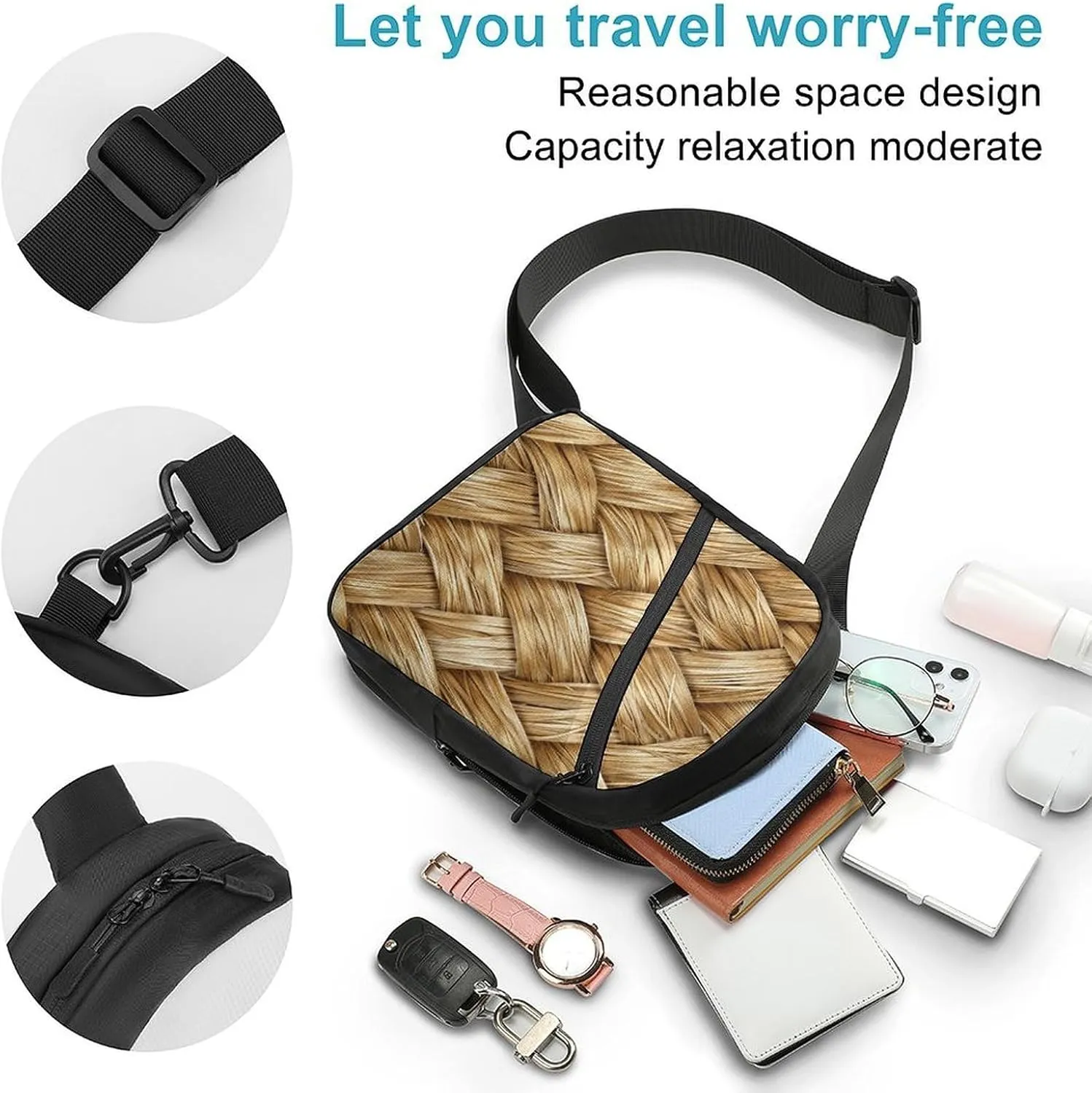 Crossbody Bag for Women Men Chest Bag Orange Slices Sling Bag Crossbody Shoulder Bag Sling Backpack