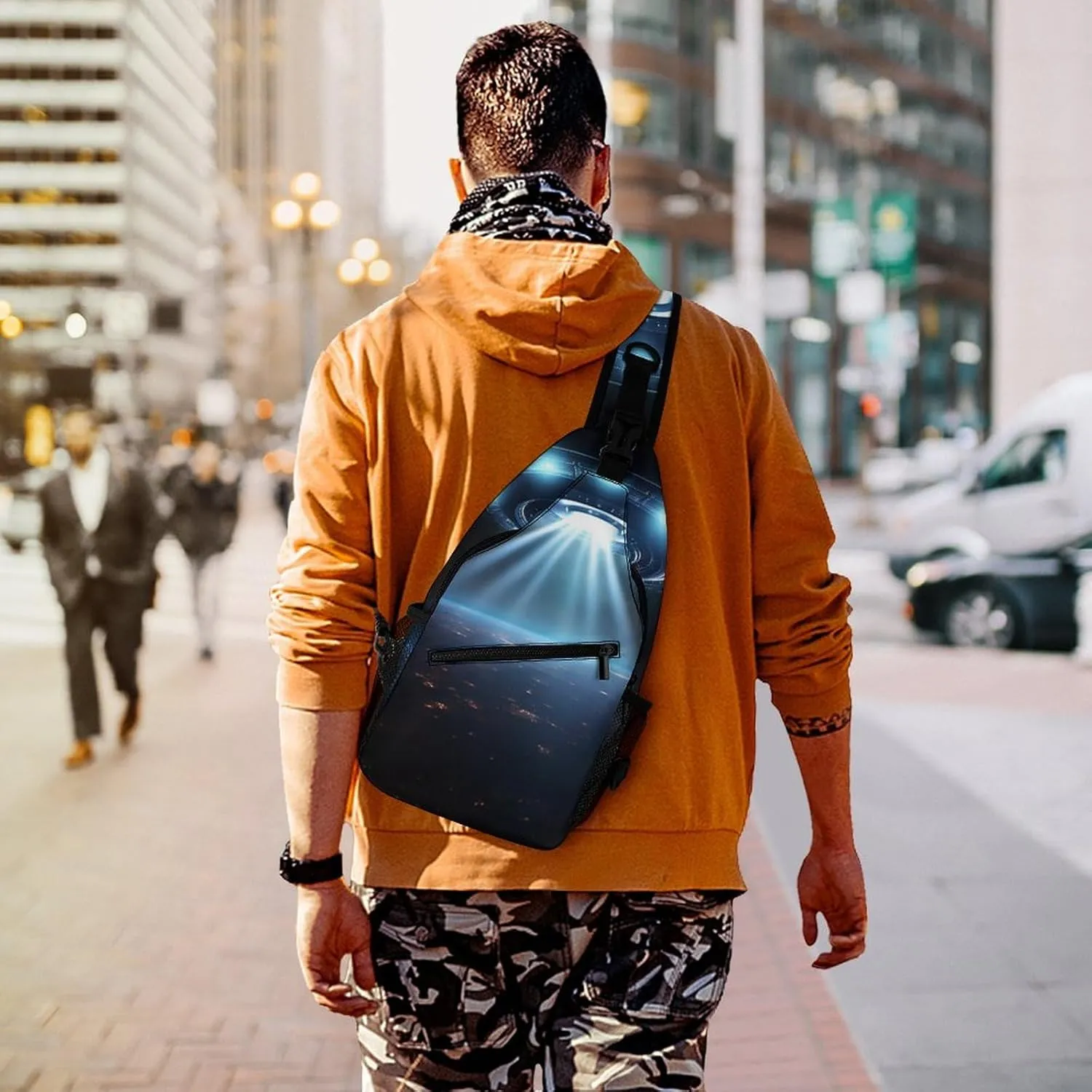 Crossbody Bag for Women Men Chest Bag Summer Parrot Pineapple Bird Sling Bag Crossbody Shoulder Bag Sling Backpack