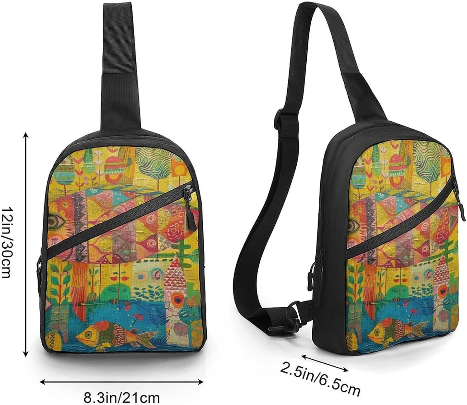 Crossbody Bag for Women Men Chest Bag Wild Deer Sling Bag Crossbody Shoulder Bag Sling Backpack